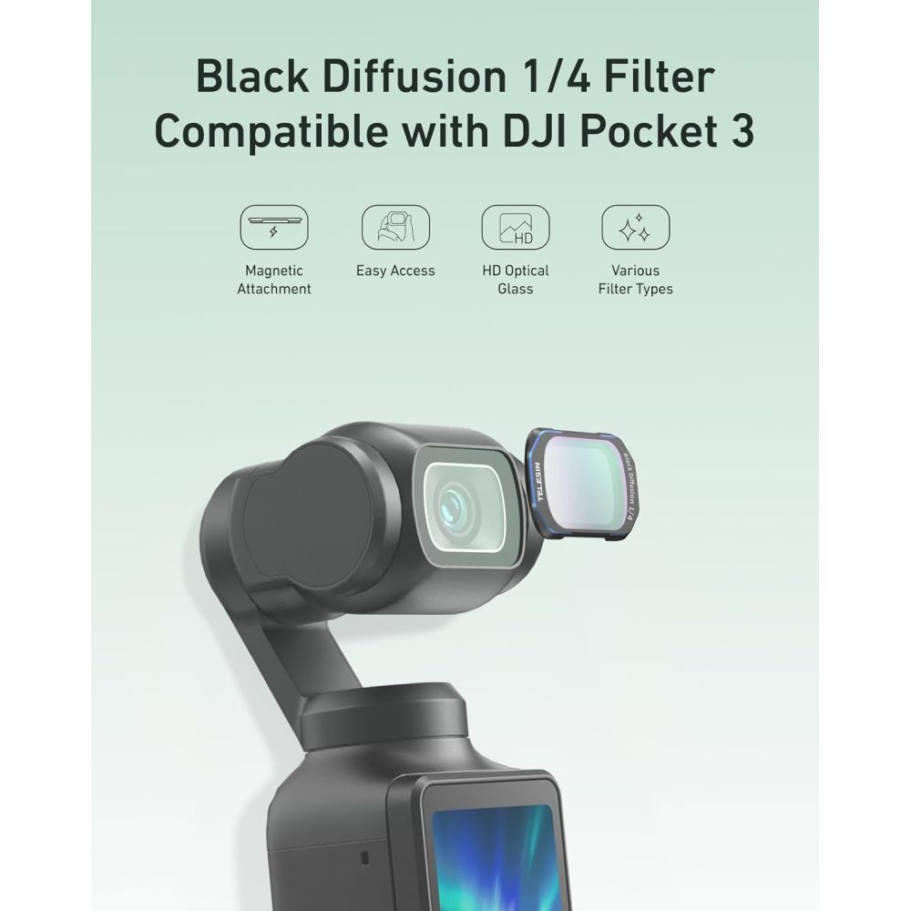 Telesin 1/4 Schwarzer Diffusionsfilter für DJI Osmo Pocket 3