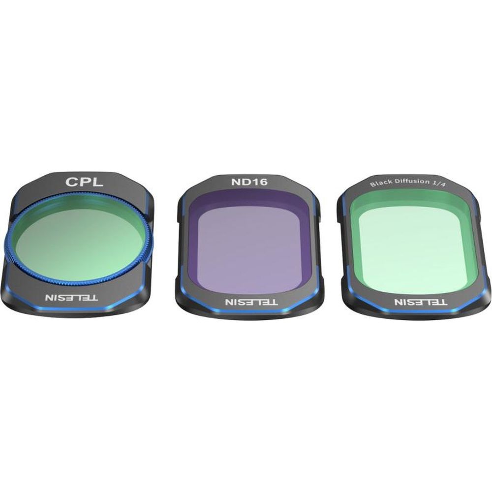Telesin Kit de filtres CPL + ND16 + Diffuseur pour DJI Osmo Pocket 3