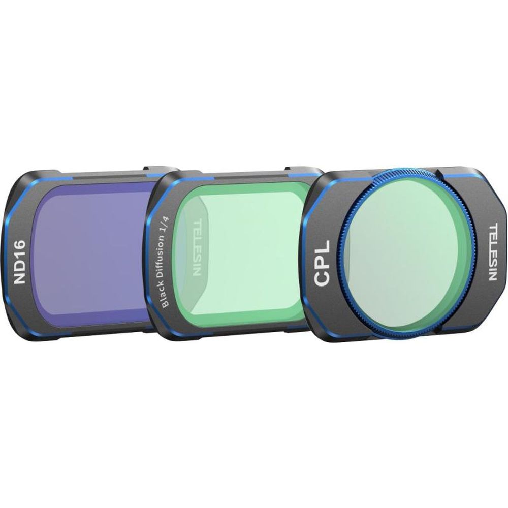 Telesin Kit de filtres CPL + ND16 + Diffuseur pour DJI Osmo Pocket 3
