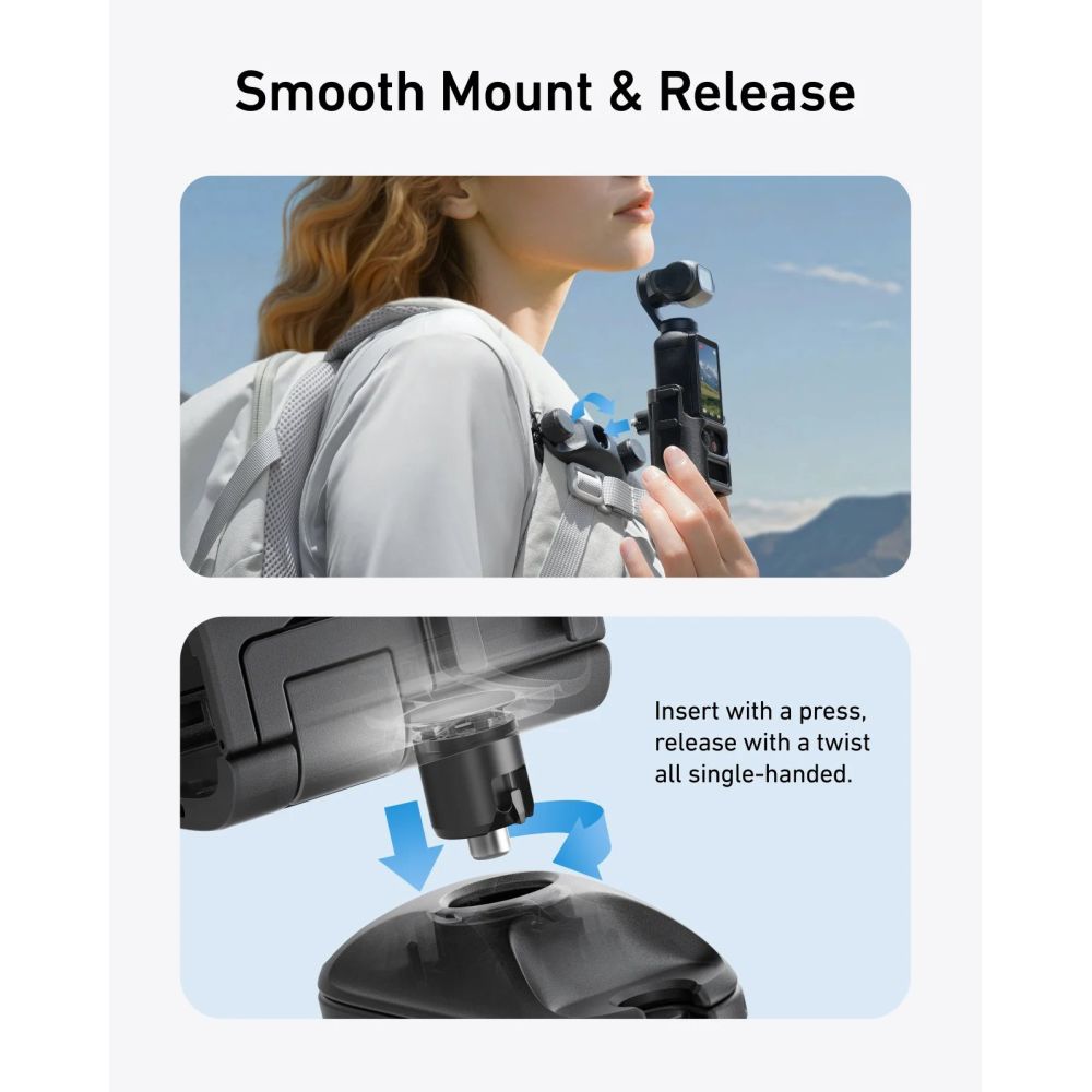 Telesin Rucksack-Montagehalterung für DJI Pocket 3