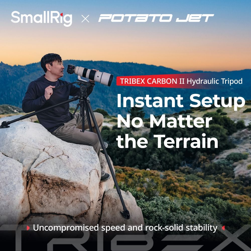 SmallRig 5756 x Potato Jet TRIBEX CARBON II Trépied hydraulique