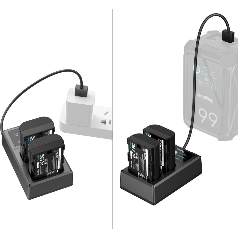 SmallRig 5409 Kit batterie et chargeur pour appareil photo Canon LP-E6P
