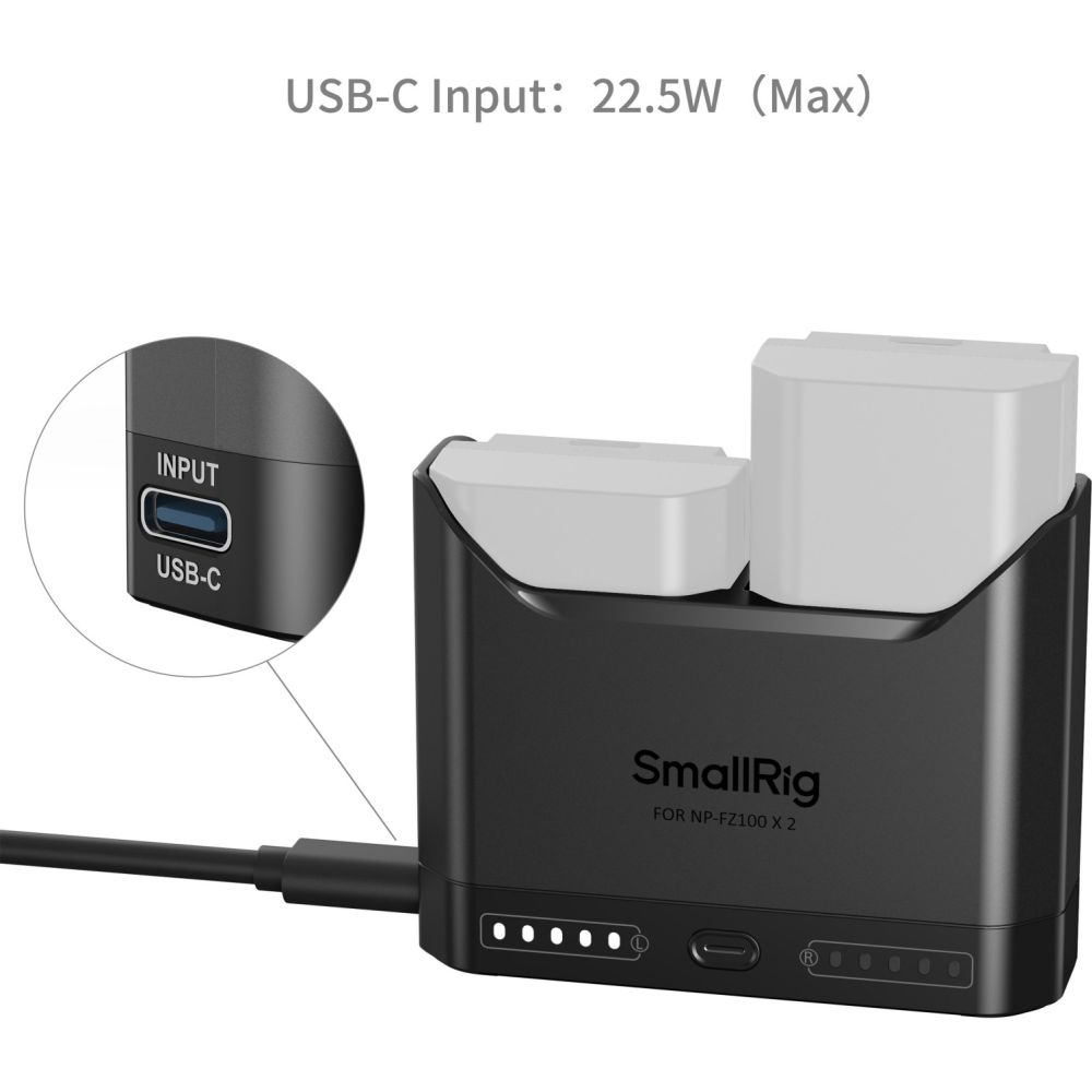 SmallRig 5489 Chargeur de batterie pour appareil photo NP-FZ100