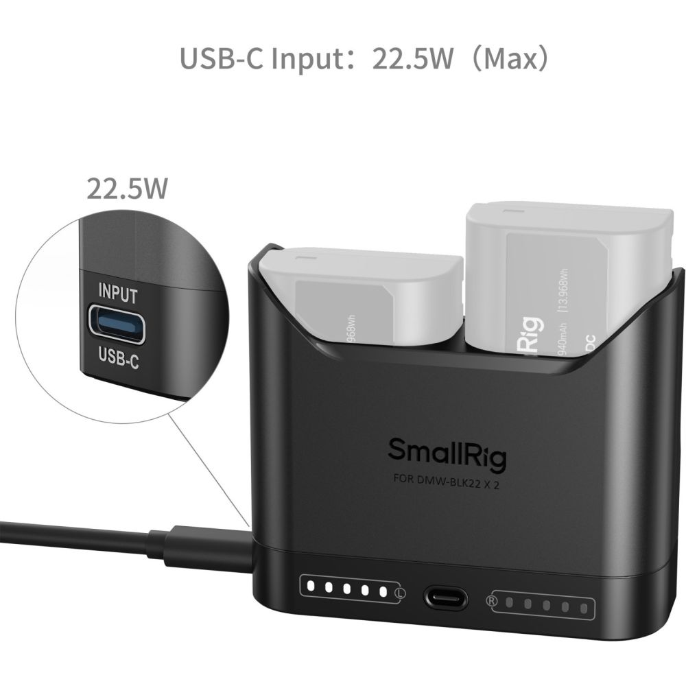 SmallRig 5492 Camera Battery Charger for DMW-BLK22
