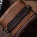 Wotancraft Pochette portable taille L, cuir marron
