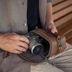 Wotancraft Pochette portable taille L, cuir marron