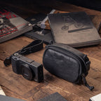 Wotancraft Pochette portable taille S, cuir noir