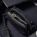 Wotancraft Pochette portable taille S, cuir noir