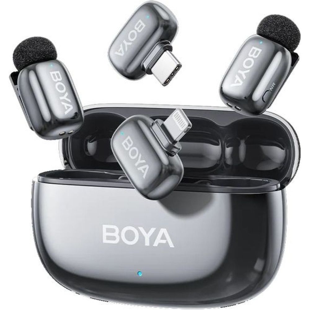 Boya Mini 2 (2 TX + 1 RX USB-C + 1 RX Lightning) gris