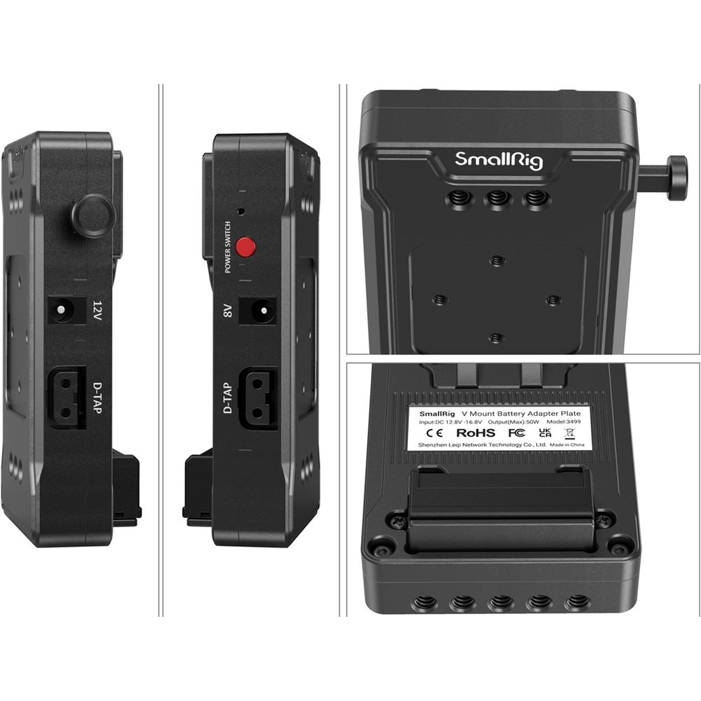 SmallRig 3499B V-Mount-Akkuadapterplatte (Basisversion) mit Verlängerungsarm