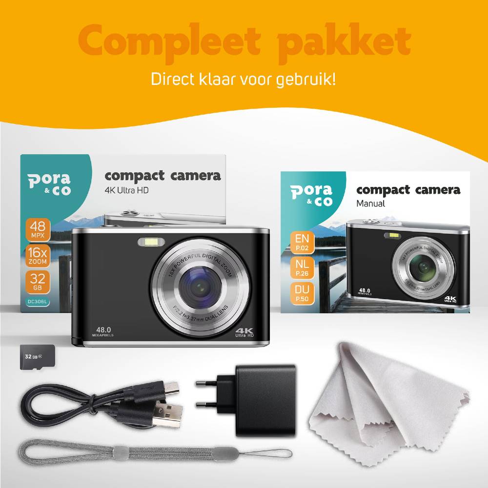 Pora&Co Digitalkamera 4k