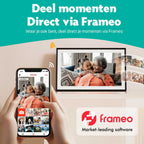 Pora&Co Digitaler Fotorahmen aus schwarzem Holz, 15 Zoll