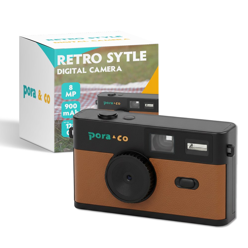 Pora&Co Digitalkamera Retro Braun