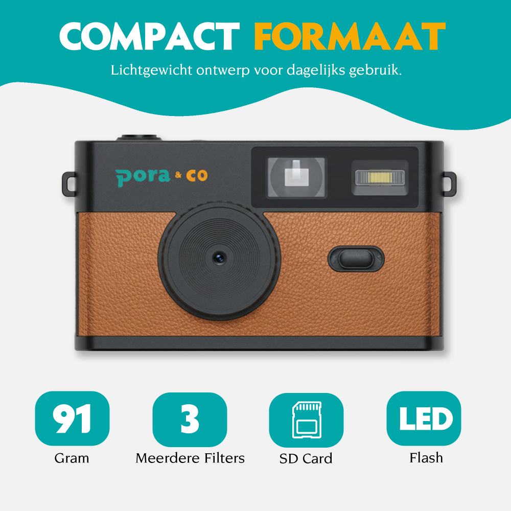 Pora&Co Digitalkamera Retro Braun