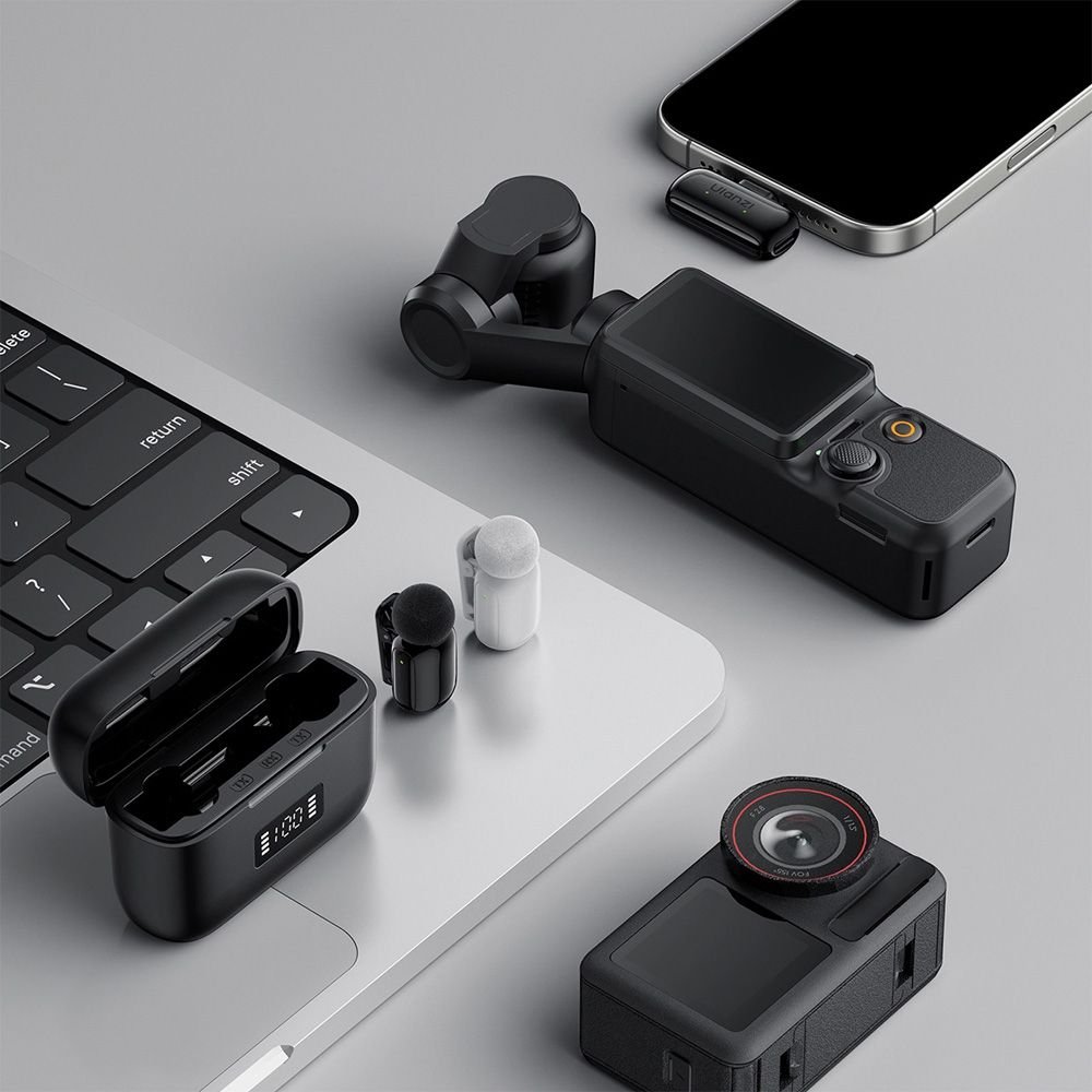 Ulanzi A200 Mini Mic Microphone sans Fil USB-C - Noir/Blanc