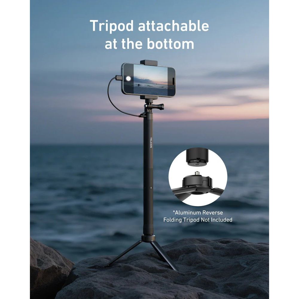 Telesin Power Perche à selfie 2.0 - 102 cm, 18 W, 5000 mAh