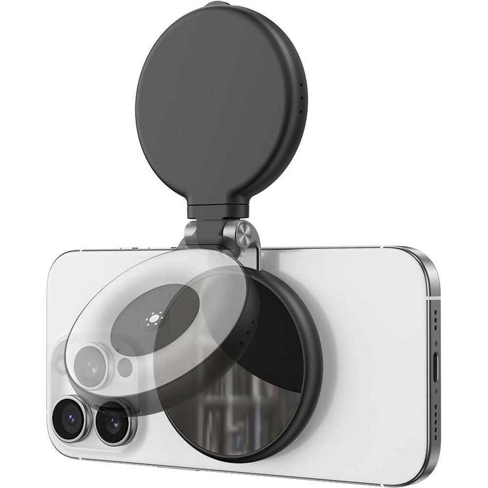 Telesin C03 Lampe selfie MagSafe rotative avec miroir - noire