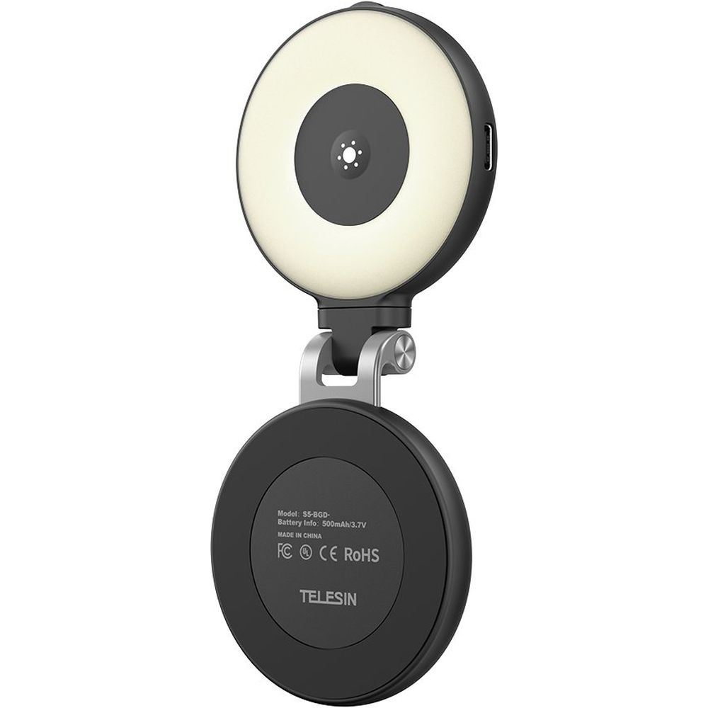Telesin C03 Lampe selfie MagSafe rotative avec miroir - noire