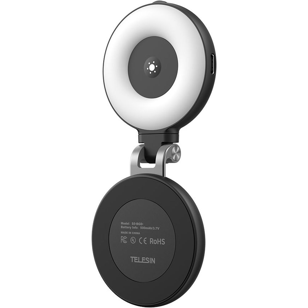 Telesin C03 Lampe selfie MagSafe rotative avec miroir - noire