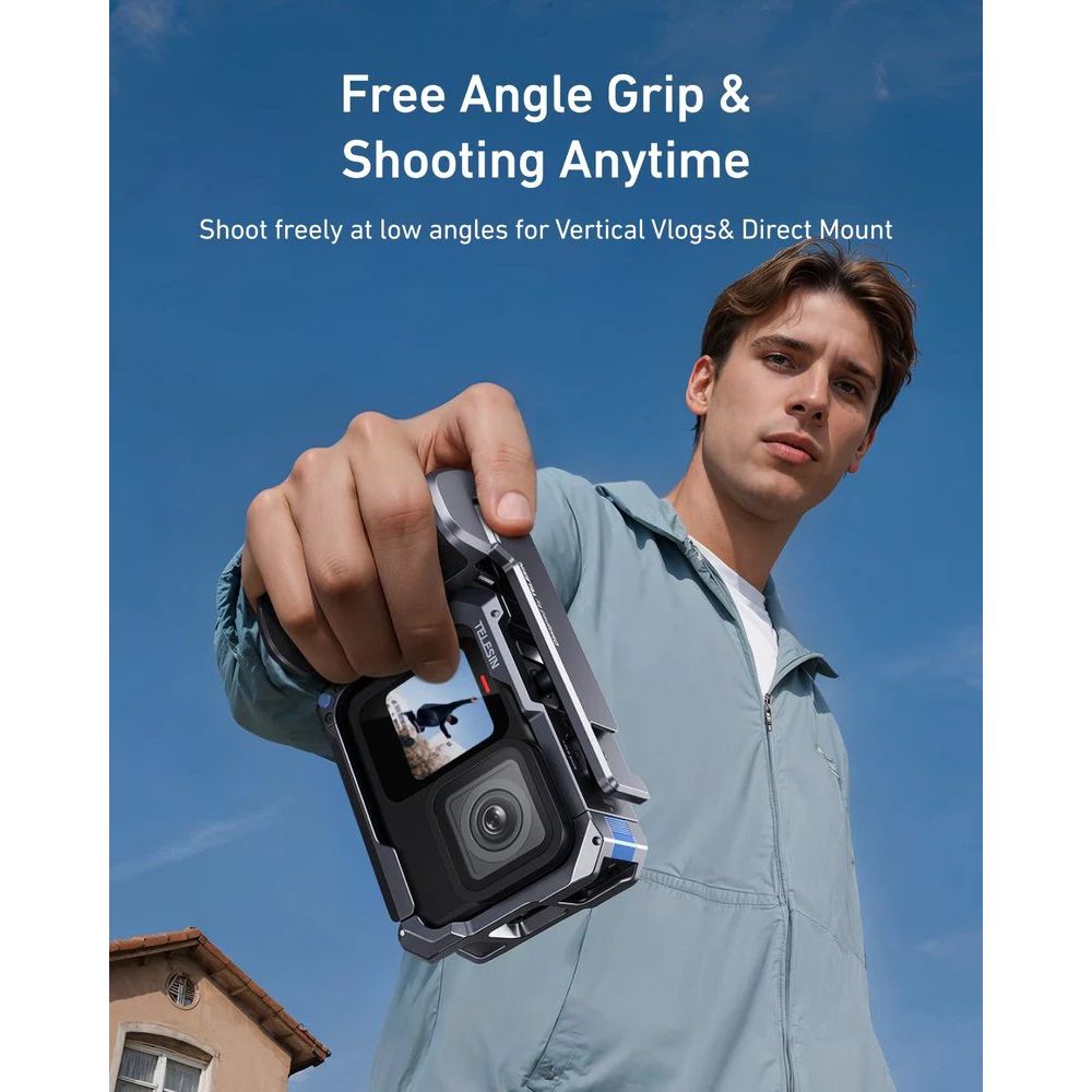 Telesin StreetGrip Kit pour GoPro 9/10/11/12/13 avec cage