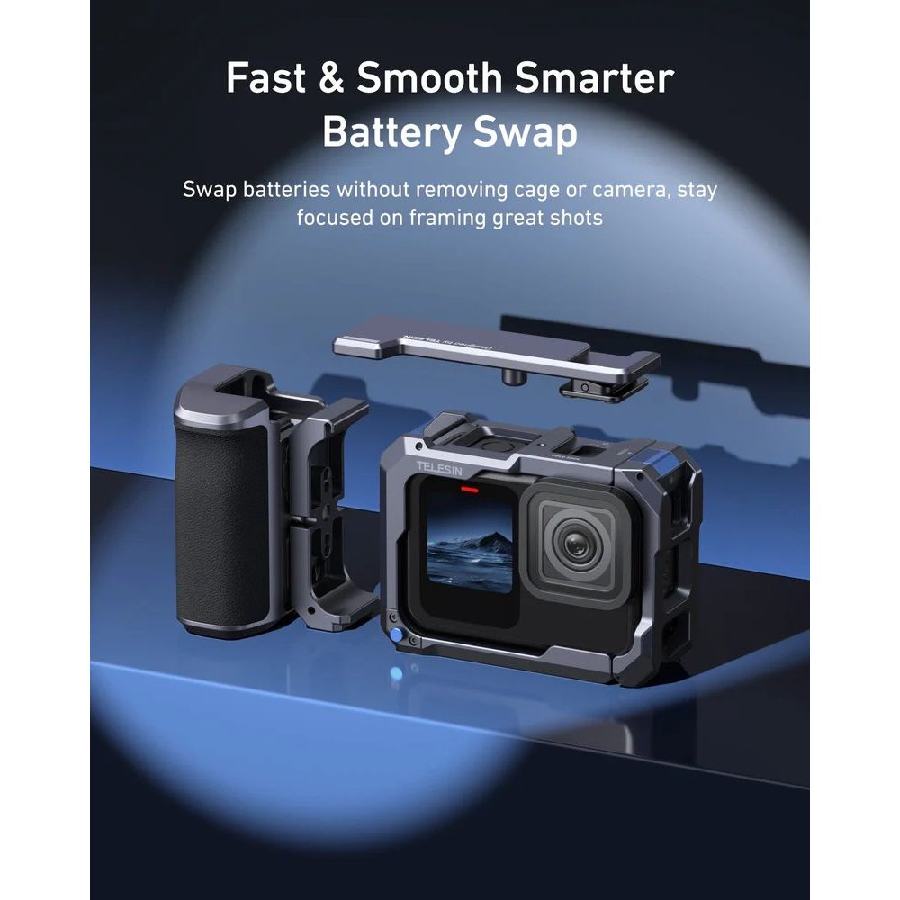 Telesin StreetGrip Kit pour GoPro 9/10/11/12/13 avec cage