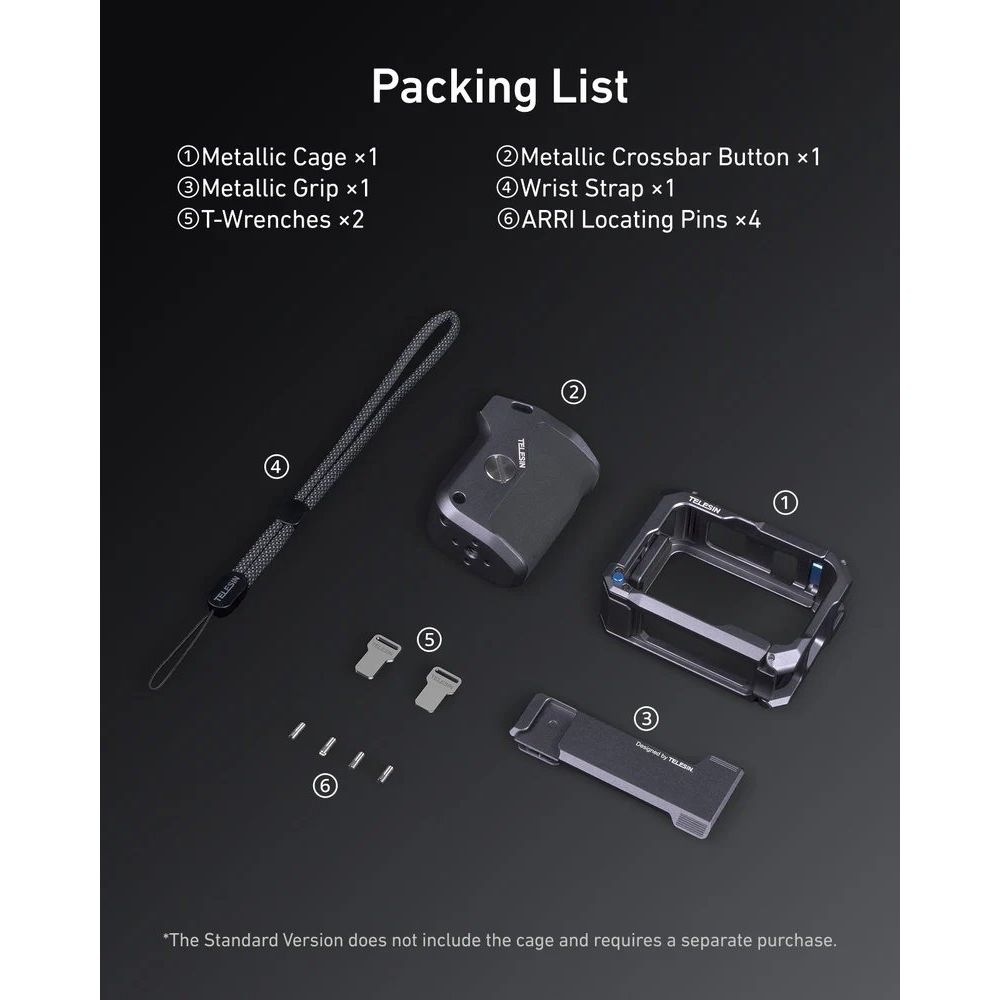 Telesin StreetGrip Kit pour GoPro 9/10/11/12/13 avec cage