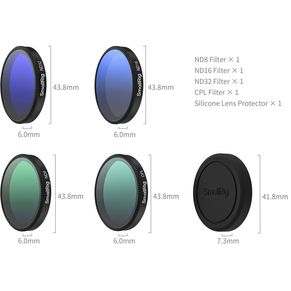 SmallRig 5895 ND-Filter-Kit für DJI Osmo Action 6