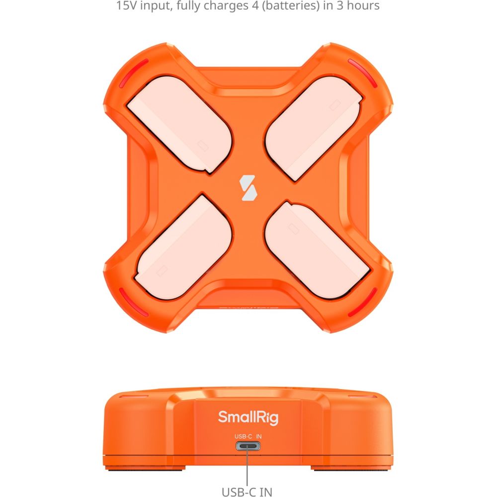 SmallRig 5748 Chargeur de batterie pour appareil photo à quatre canaux pour DMW-BLK22