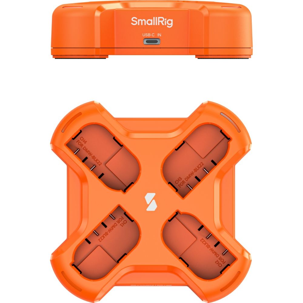 SmallRig 5748 Chargeur de batterie pour appareil photo à quatre canaux pour DMW-BLK22