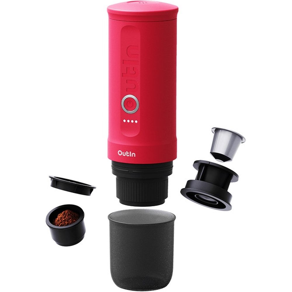 OutIn Nano Portable Electric Espresso Machine – Karminrot