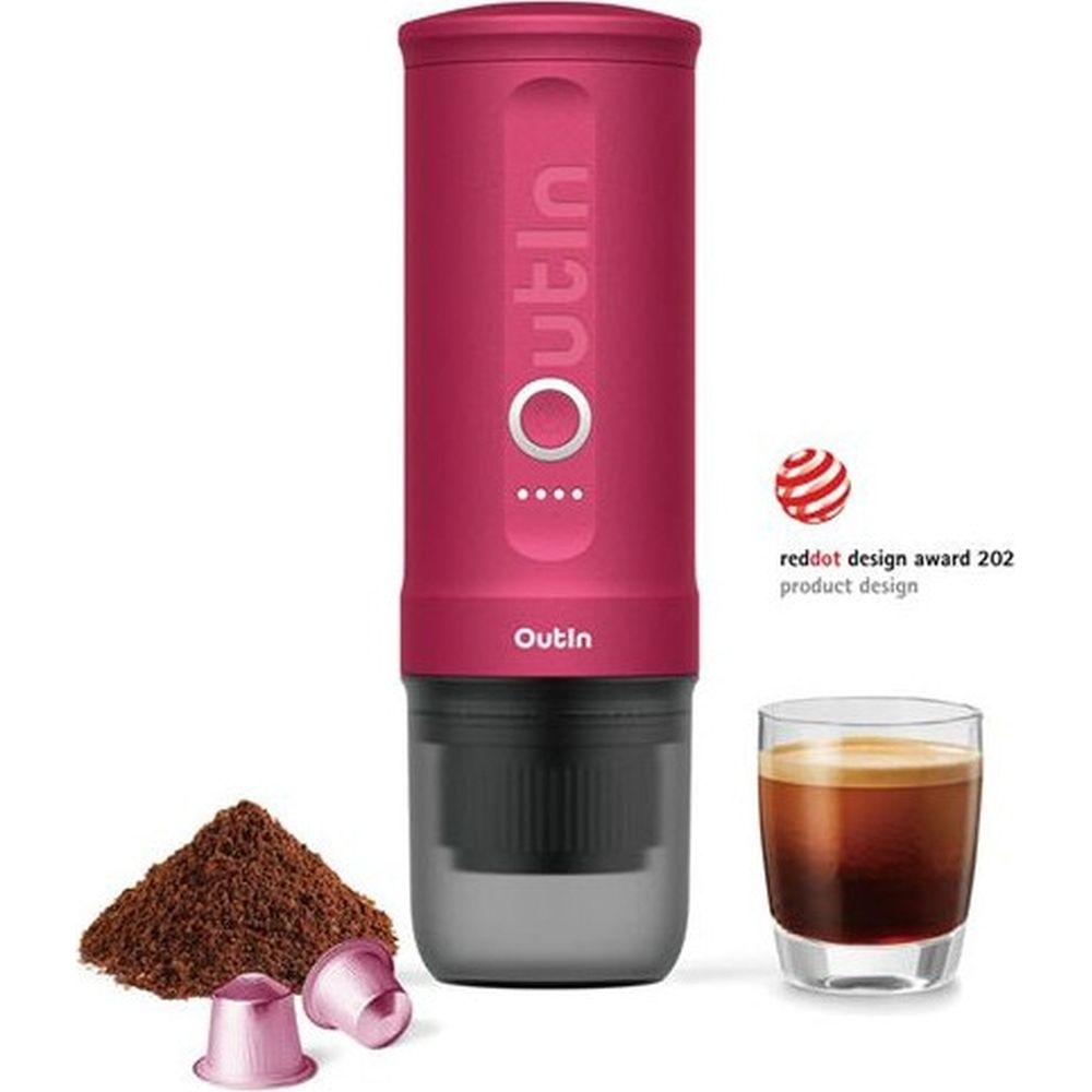 OutIn Nano Portable Electric Espresso Machine – Karminrot