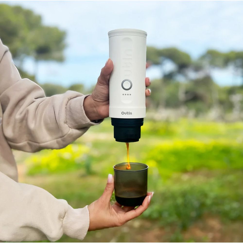 OutIn Nano Portable Electric Espresso Machine – Blanc perle