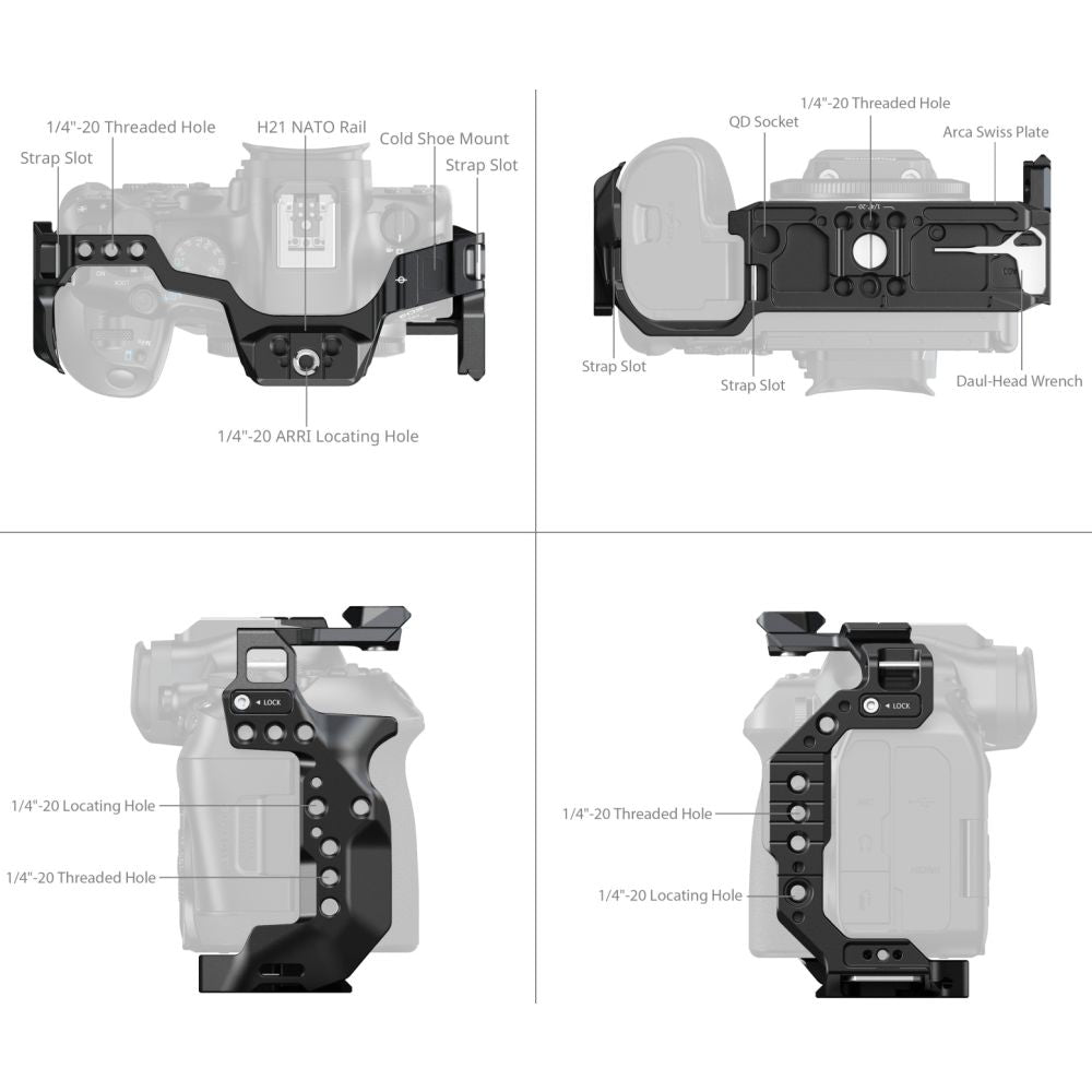 SmallRig 5954 Cage à dégagement rapide « HawkLock » pour Canon EOS R6 Mark III / R6 Mark II