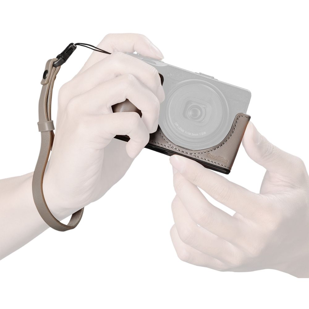 SmallRig 5677 Lederetui-Set für RICOH GR IV / GR III / GR IIIx / GR III HDF / GR IIIx HDF, Grau