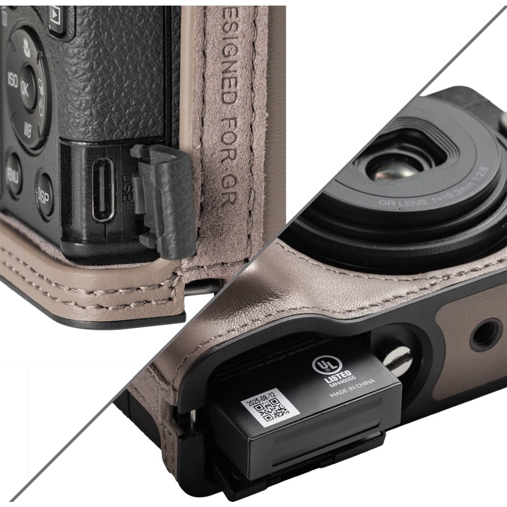 SmallRig 5677 Lederetui-Set für RICOH GR IV / GR III / GR IIIx / GR III HDF / GR IIIx HDF, Grau