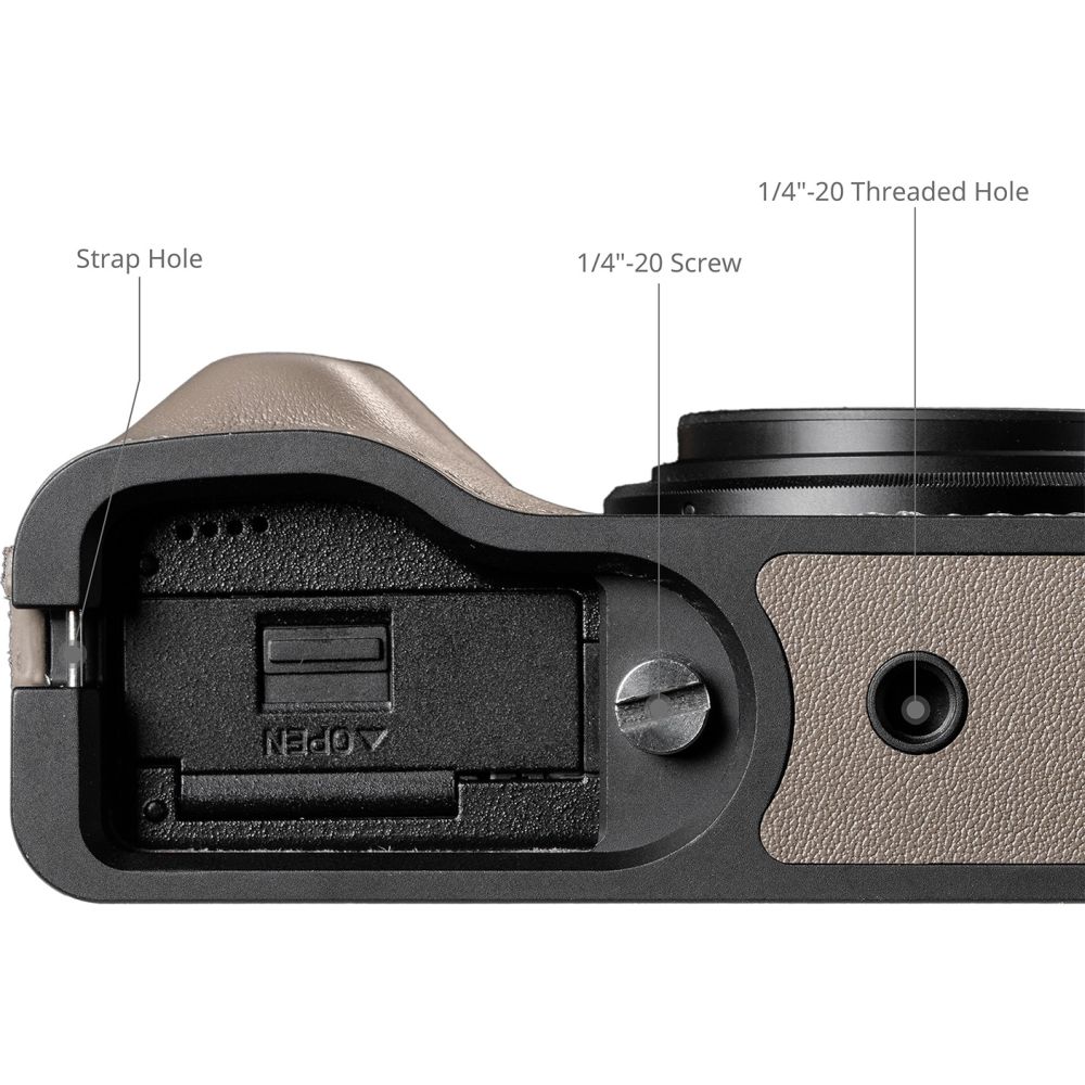 SmallRig 5677 Lederetui-Set für RICOH GR IV / GR III / GR IIIx / GR III HDF / GR IIIx HDF, Grau