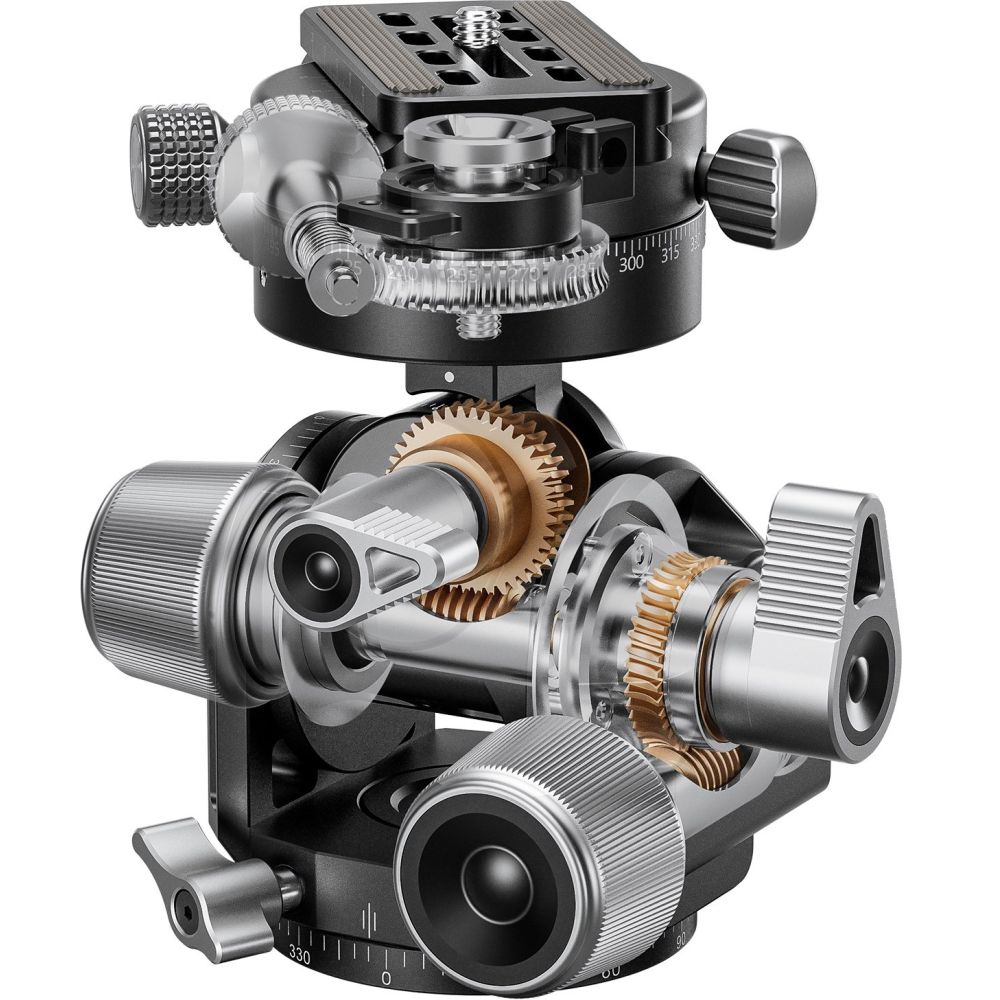 Leofoto Getriebeneiger mit GR-3 Getriebeschwenkadapter