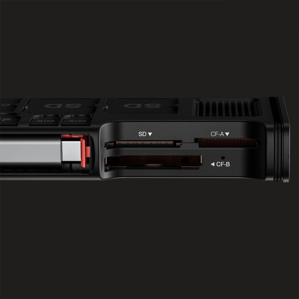 Leofoto Hochgeschwindigkeits-CF-A/CF-B/SD/MicroSD-Kartenleser – schwarz