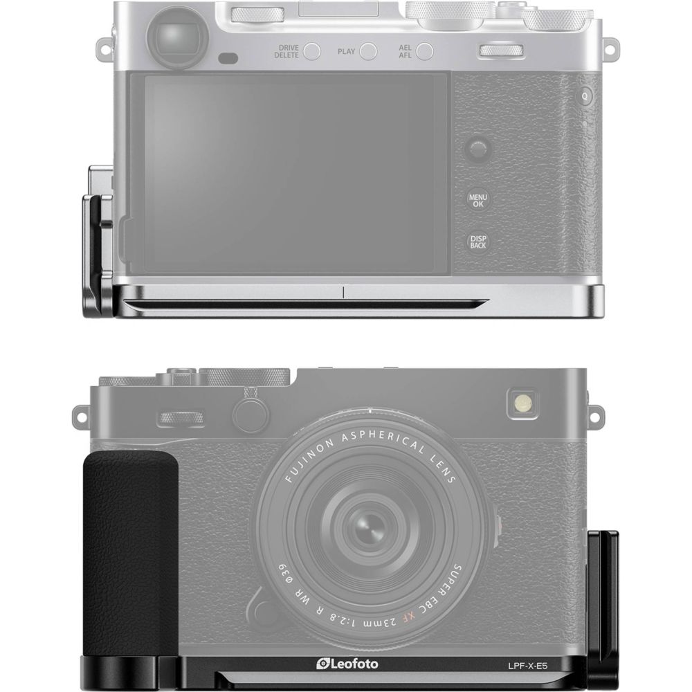 Leofoto L bracket for Fujifilm X-E5 silver