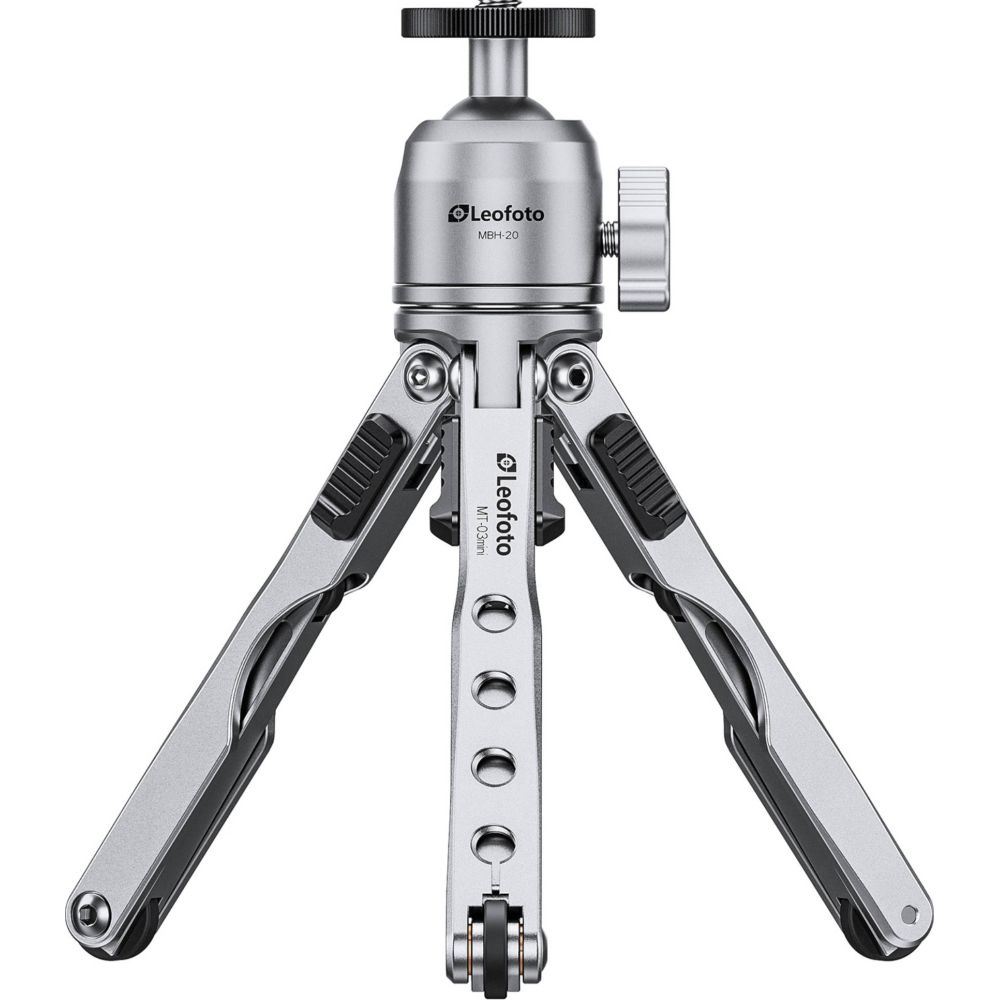 Leofoto MT-03mini Trépied de Table + rotule MBH-20 (argent)