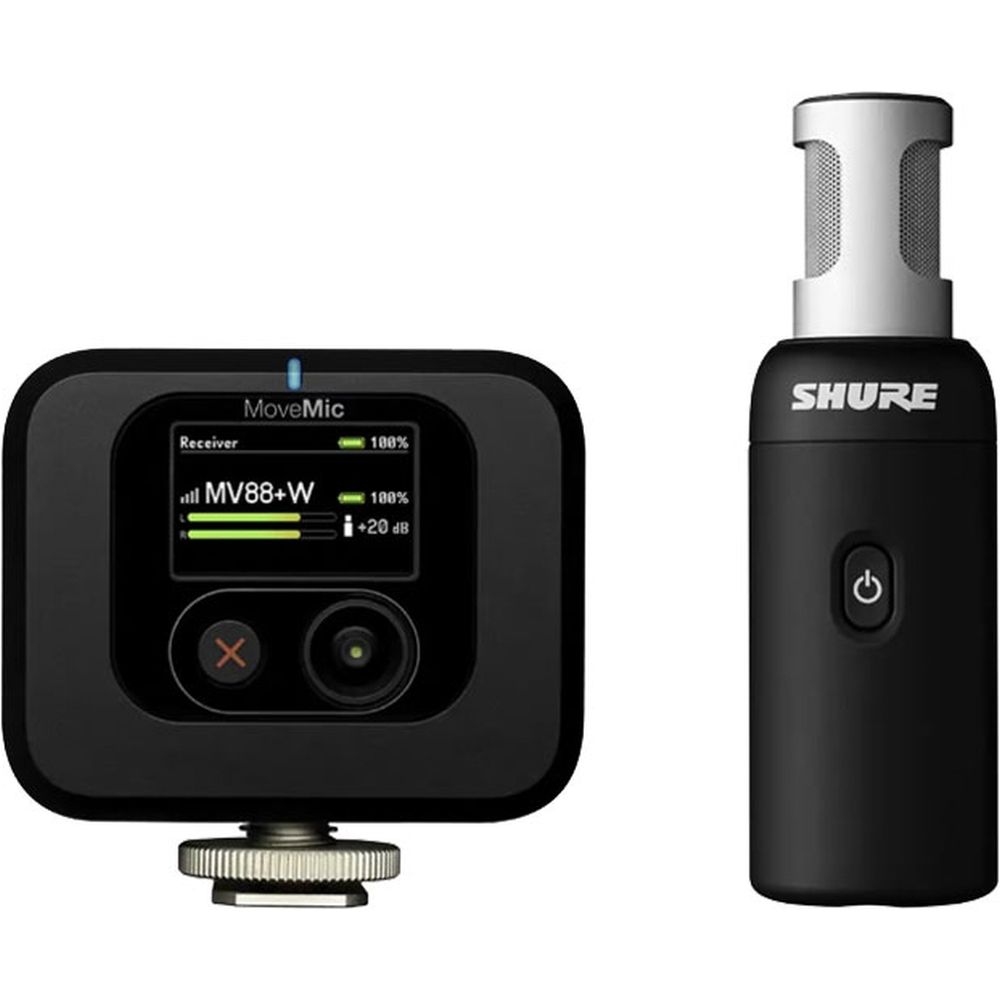 Shure MoveMic MV88+ (Microphone Kit Vidéo + Récepteur Caméra)