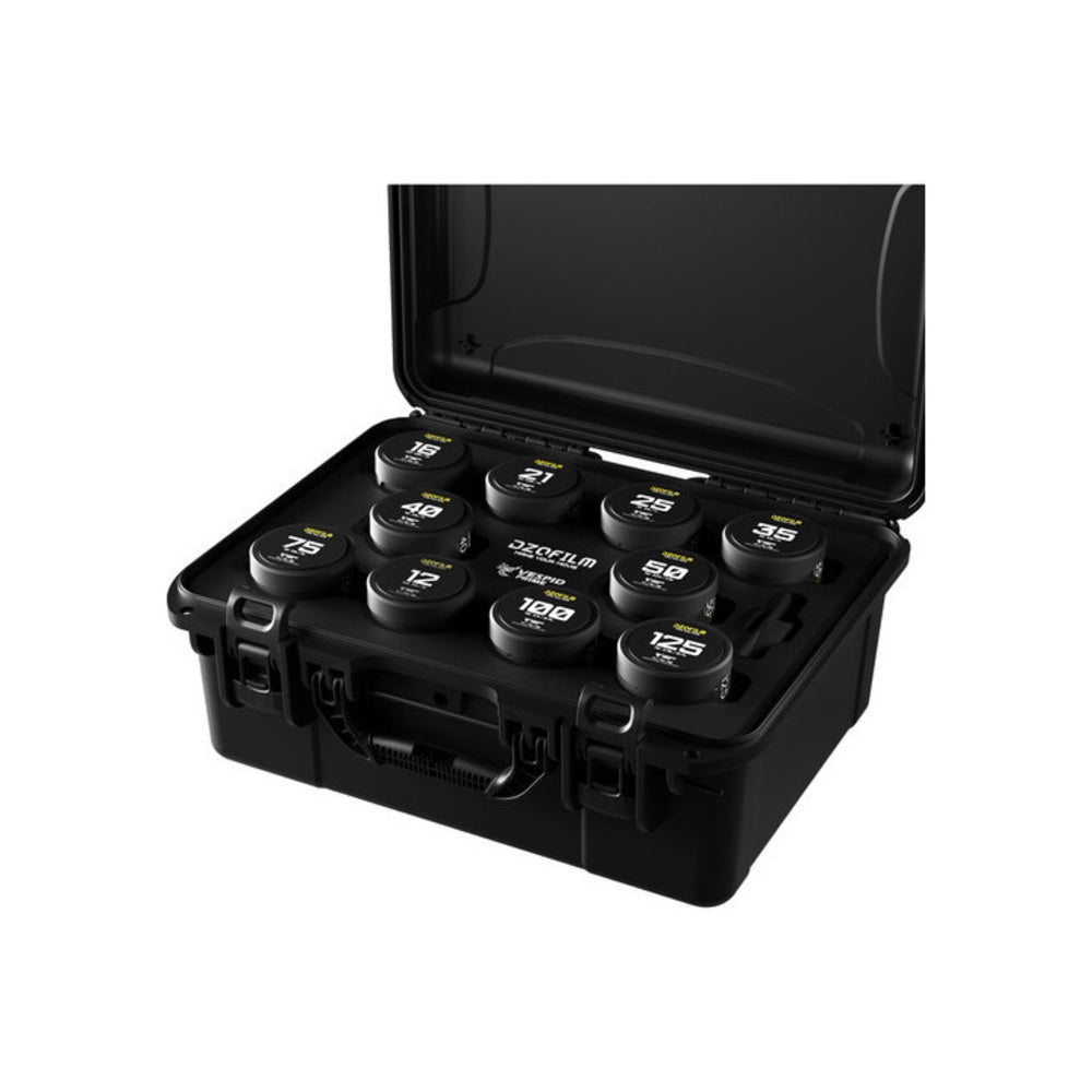 DZOFilm Vespid Prime Kit de 10 objectifs Cine - 21/25/35/40/50/75/100/125mm T2.1 + 12/16mm T2.8
