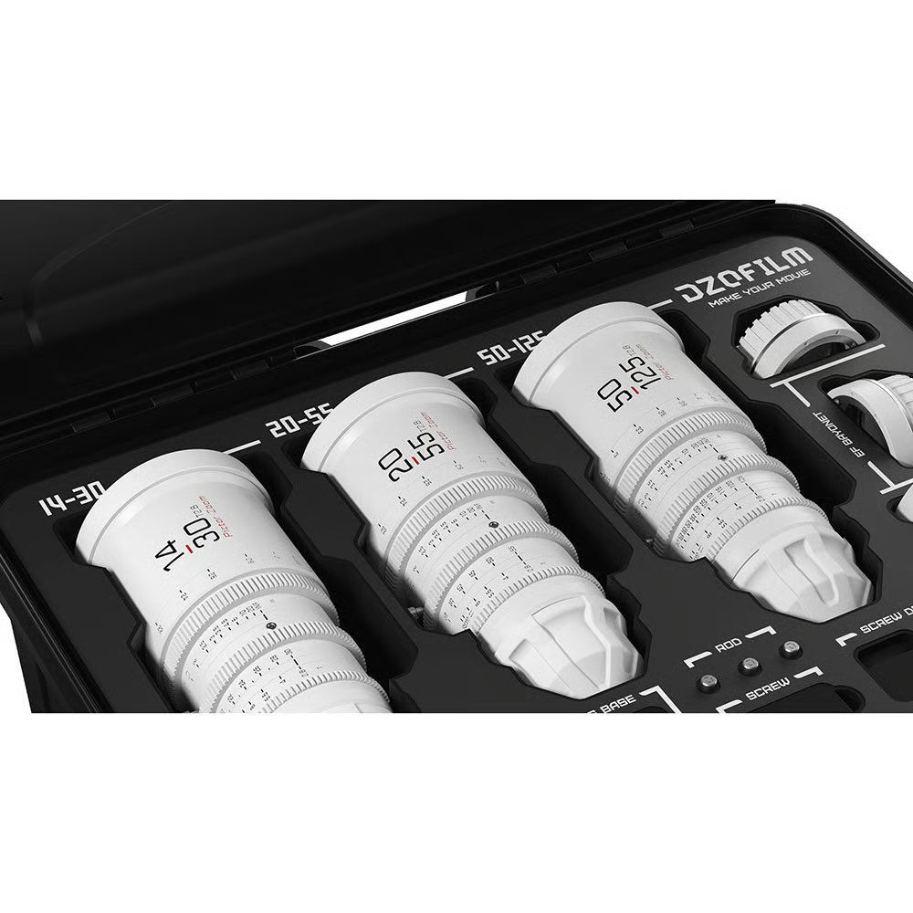 DZOFilm Pictor Zoom Bundle 14-30/50-125/20-55 T2.8 – Weiß