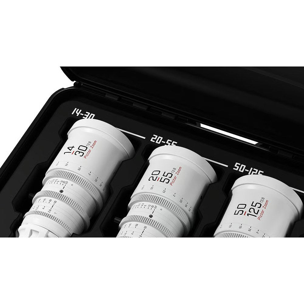 DZOFilm Pictor Zoom Bundle 14-30/50-125/20-55 T2.8 – Weiß