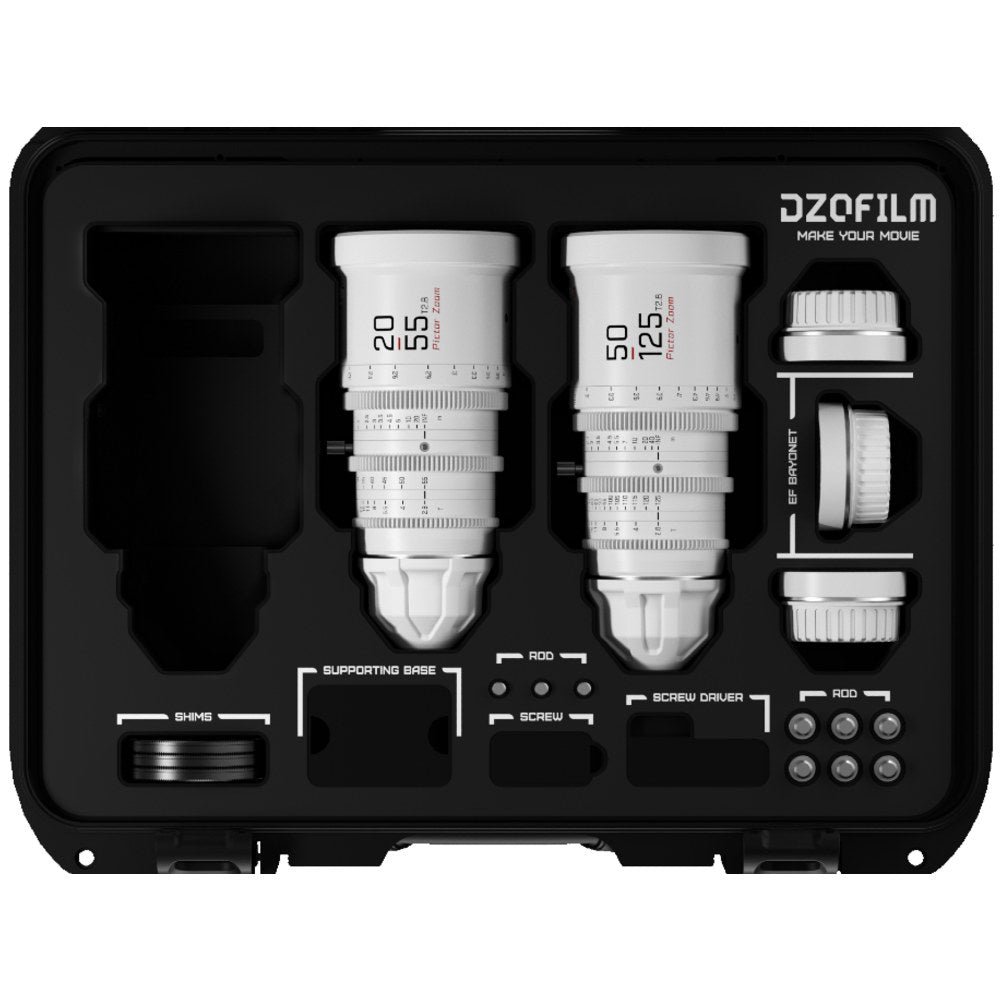 DZOFilm Pictor Zoom Bundle 50-125/20-55 T2.8 WHT