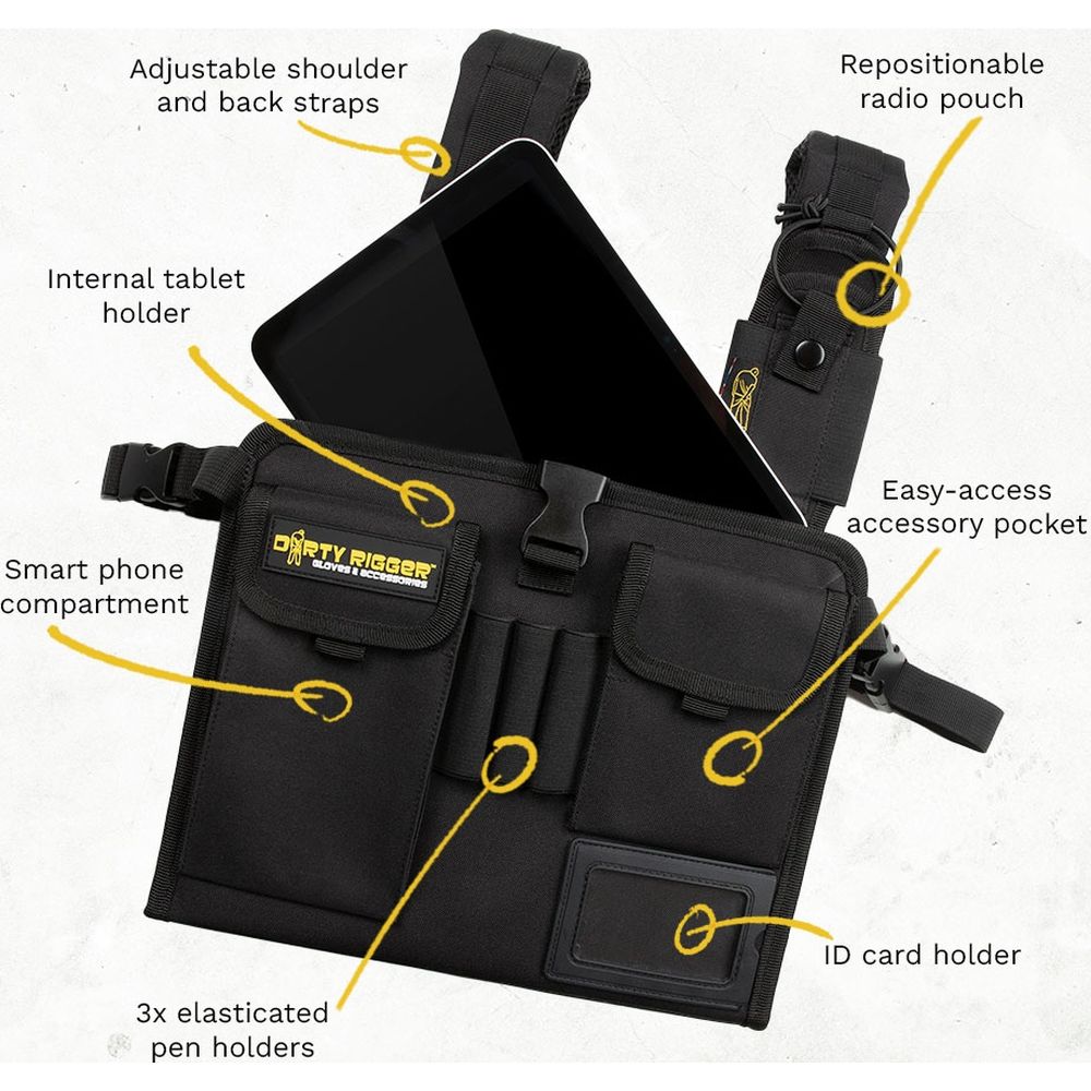 Dirty Rigger Chest Mate Pro Support de tablette mains libres