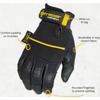 Dirty Rigger Gants en Cuir Poignée 3.0 à doigts complets, taille L