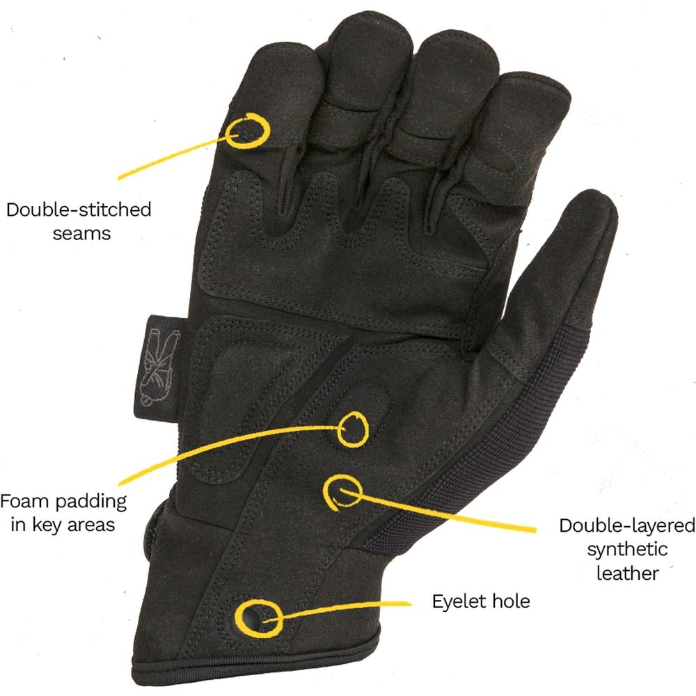 Dirty Rigger Comfort Fit Rigger Gant, édition noire, taille M