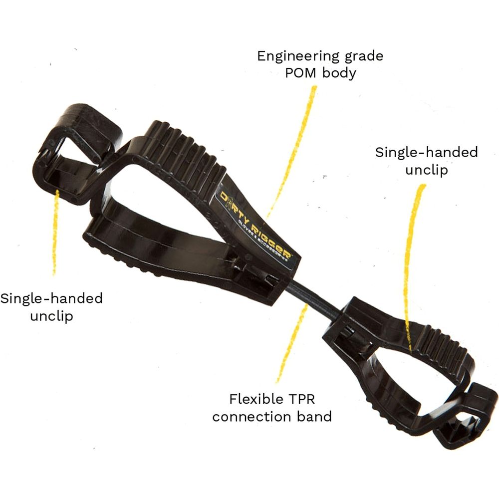 Dirty Rigger Handschuhclip - schwarz