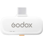 Godox C01 Kit 2 Système de Microphone sans Fil 2,4 GHz Blanc